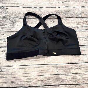 SHEFIT Black & Gold High Impact Fully Adjustable Sports Bra Size 6lux